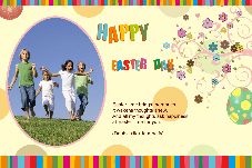 Birthday & Holiday photo templates Easter Card-3